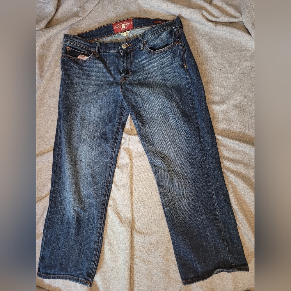 Lucky Brand Sweet’N Crop Blue Size 12/31